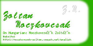 zoltan moczkovcsak business card